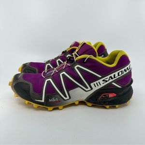 Salomon Speedcross 3 Athletic Trail Running Shoes Purple/Volt Women’s Size 7